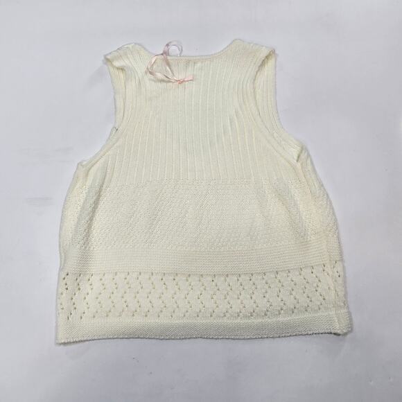 MORE TO COME Khloe Ruched Knit Top in White Small - Picture 9 of 10